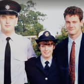 Gregg Bolton (left) with sister Laura and brother Steve