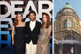 The musical Dear Evan Hansen (film cast show on the left) is coming to the Blackpool Grand Theatre (right) in 2025. Credit: Getty and submit