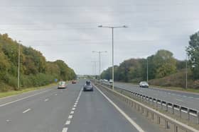 Officers were joining the M55 eastbound at junction 4 when they spotted a vehicle driving the wrong way (Credit: Google)