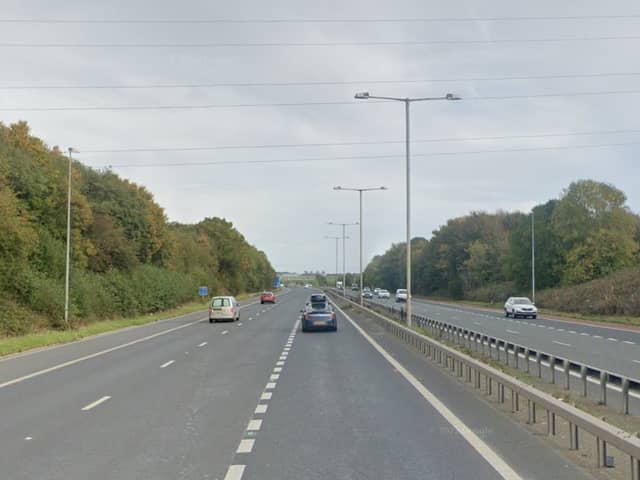 Officers were joining the M55 eastbound at junction 4 when they spotted a vehicle driving the wrong way (Credit: Google)