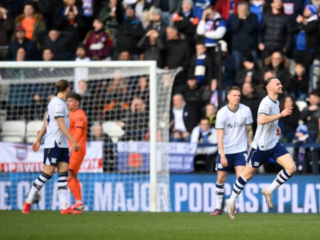 Will Keane of Preston North End celebrates 