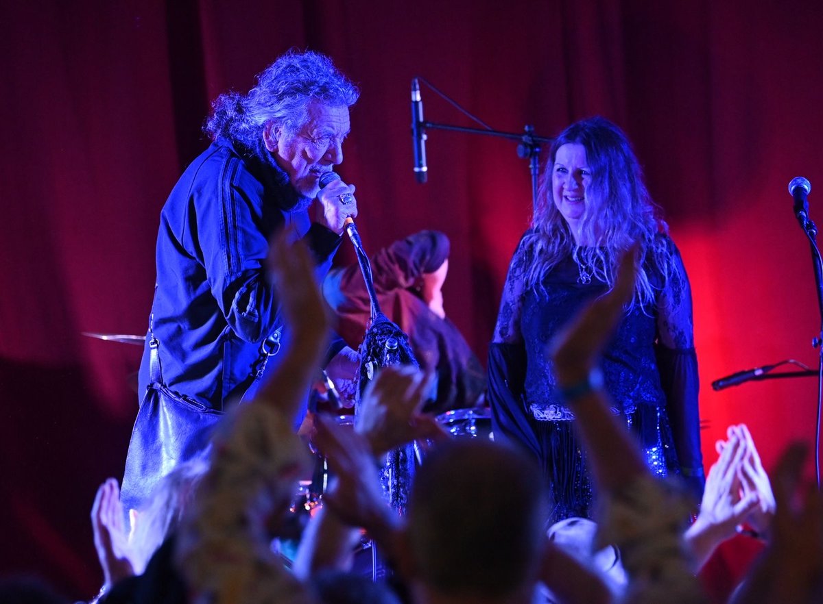 Led Zeppelin's Robert Plant jams with John Bonham's sister at Blackpool festival