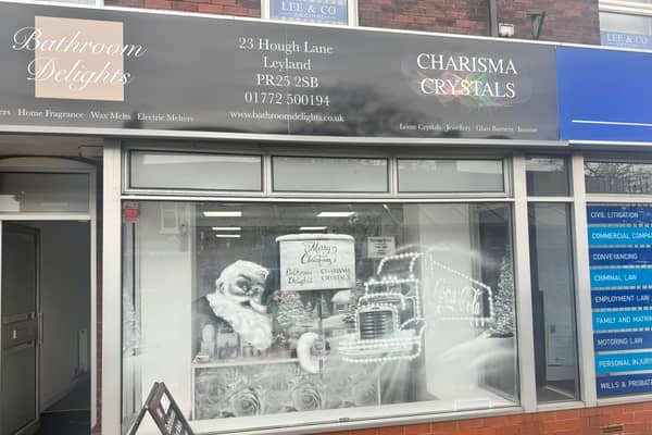 Bathroom Delights/Charisma Crystals, 23 Hough Lane in Leyland has closed its doors. 