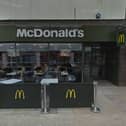 The man was found unresponsive outside McDonald's in Blackburn town centre at 7.15am this morning (Tuesday). 