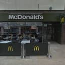 The man was found unresponsive outside McDonald's in Blackburn town centre at 7.15am this morning (Tuesday). 