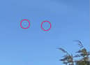 The 'metallic-looking orbs' were filmed over Blackpool on Monday (February 12)