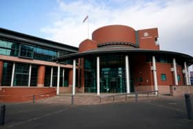 Mr Norman was with his partner and their baby in the foyer of the Crown Court building ready to give evidence as a prosecution witness when Lyndsay confronted him. The incident was captured on CCTV as Lyndsay challenged Mr Normal to a punch-up, shouting: "Come out for a fight!"