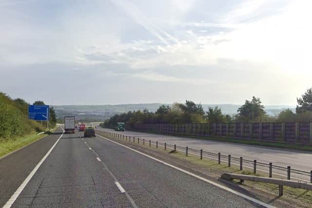 £9,000 in cash was found after police stopped a car on the M65 (Credit: Google)