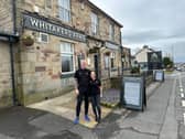 Vanessa and Jamie Wolfenden outside their newly refurbished pub, The Whitaker's Arms.