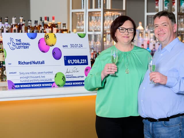 Jackpot! Euromillions winners Richard and Debbie Nuttall.