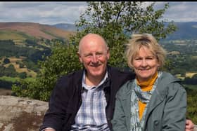 Howard and Jackie on a walk in the Dales.