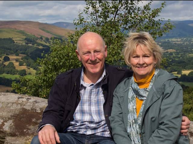 Howard and Jackie on a walk in the Dales.