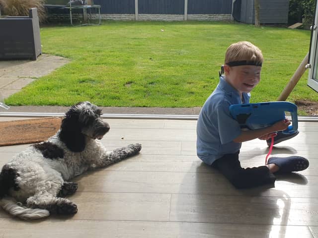 Jacob and his furry best friend Ralph.
