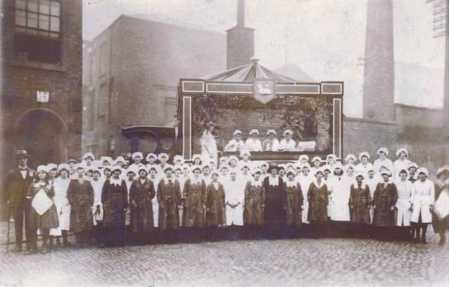 Beech’s staff at the chocolate factory in Fletcher Road, Preston around 100 years ago