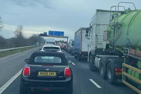 There are delays on the M55 after a crash on the A6 in Fulwood this morning. Picture credit: Tim Sadler