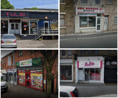 A collage of the stores that need hygiene improvement.