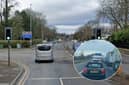 A driver was hospitalised with 'serious injuries' after a car crashed into a lamppost on the A6 (Credit: Google)