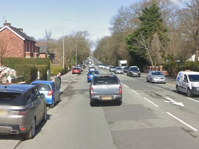 A collision closes Garstang Road in Fulwood (Credit: Google)