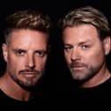 Boyzlife, the supergroup comprised of Boyzone’s Keith Duffy (left) and Westlife’s Brian McFadden (right)