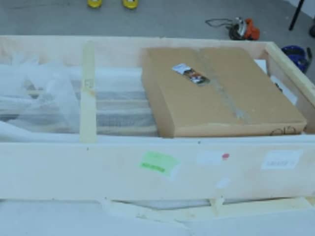 The parcel was labelled as a table but contained £1m worth of cocaine