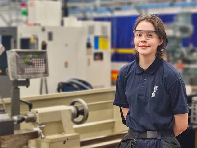 Mechanical Engineering Apprentice Laura Johnson, 17, from Pleasure Beach Resort in Blackpool.