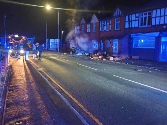 The scene of the crash in Spendmore Lane, Coppull.