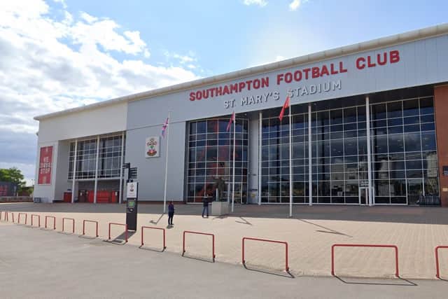 A major fire broke out near St Mary's Stadium in Southampton ahead of a match with Preston North End (Credit: Google)