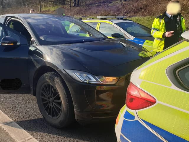 The car was successfully stopped along the M62 (Credit: North West Motorway Police)