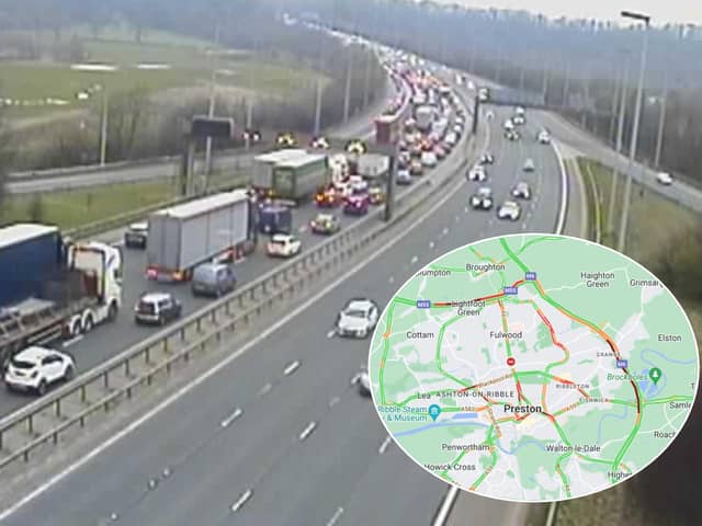 Traffic was building on the M6 northbound between junctions 31A and 32 (Credit: National Highways/ AA)