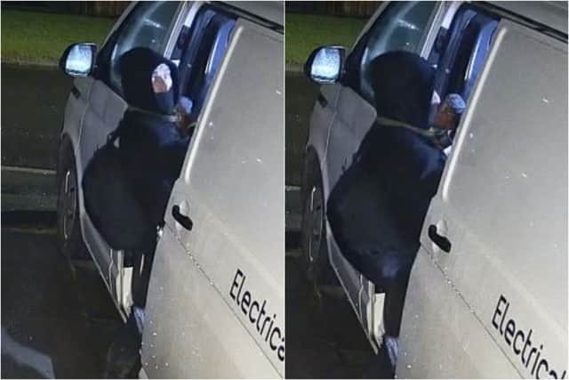 Officers want to speak to this man after power tools were stolen from a van in Rawtenstall (Credit: Lancashire Police)