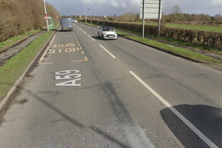 The 4-way traffic lights on Windgate at the junction with the A59  and Southport New Road in Tarleton are currently stuck on red in all directions.