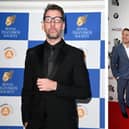 Left: Craig Parkinson pictrued in March 2023. Right: with his Line of Duty costars Martin Compston, Neil Morrissey and Vicky McClure in 2015. Credit: Getty