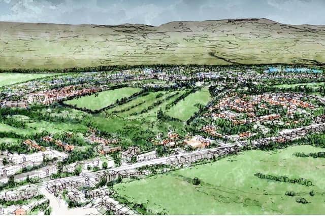 A look at what Huncoat Garden Village will look like after completion,