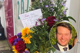 Floral tributes to Jack Jermy-Doyle who died outside Preston Crown Crown after being punched and banging his head on the pavement