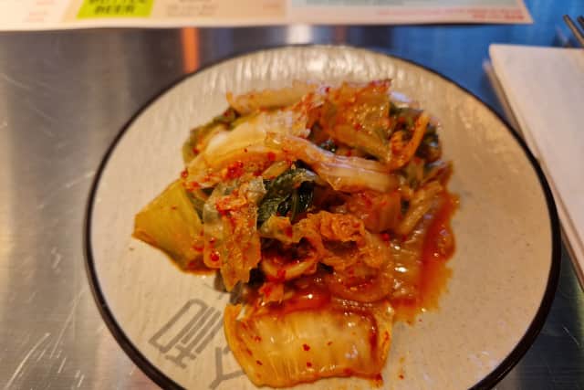 Kimchi, a traditional Korean fermented cabbage