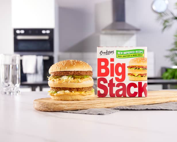 Snackster's produce the Big Stack burger