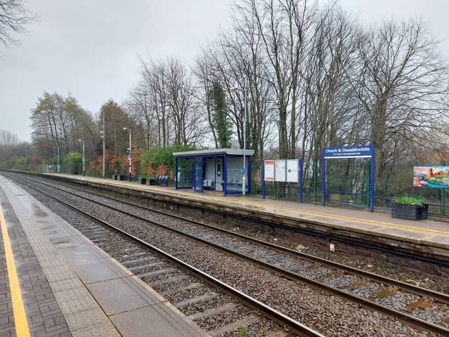 Sadness at the Oswaldtwistle Railway Station after a man died after being engulfed in flames