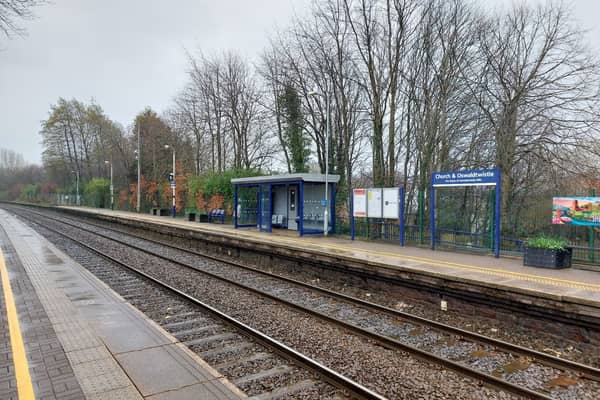 Sadness at the Oswaldtwistle Railway Station after a man died after being engulfed in flames