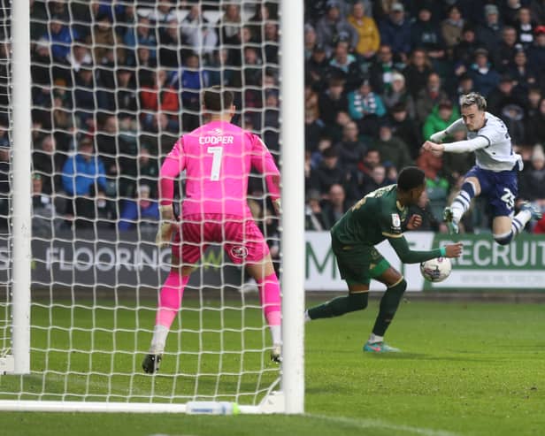 Preston North End's Liam Millar scores 