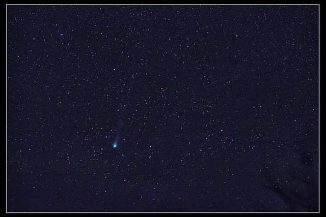 Composite photo of 12/Pons-Brooks comet taken in Kielder, Northumberland taken by Stuart Atkinson. A comet that passes by Earth once every 71 years is currently visible in the night sky using binoculars or small telescopes. Picture by Stuart Atkinson/PA Wire