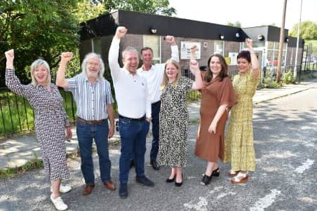 Blackburn with Darwen councillors celebrating the youth centre's transformation news.