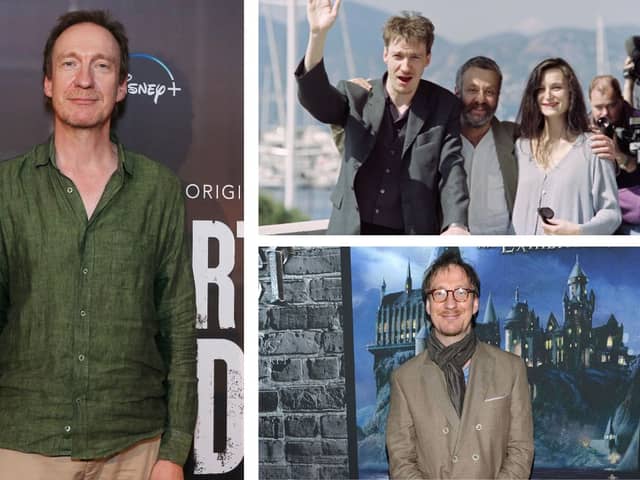Top: David Thewlis aged 30. Bottom left: at a Harry Potter event in 2011. Right: at a premier for The Artful Dodger in 2023. Credit: Getty