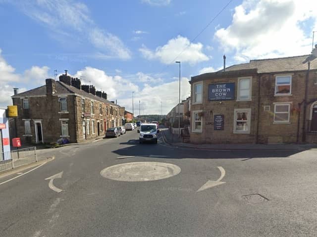 A collision was reported at the mini roundabout at the junction of Heys Lane and Livesey Branch Road (Credit: Google)