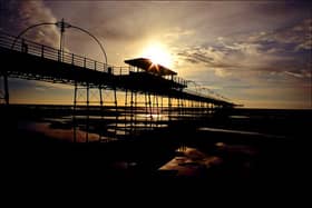 Southport Pier as the sun goes down 