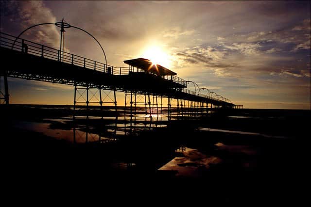 Southport Pier as the sun goes down