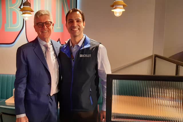Owner John Sullivan and manager Fabio Vidotti in the Backlot Diner