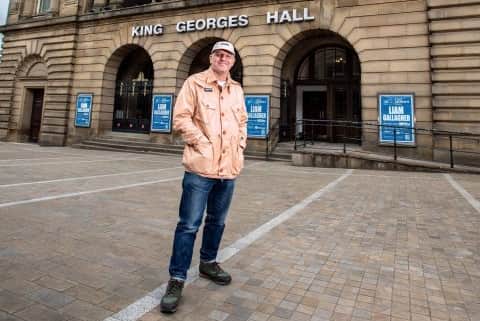 Gary stood outside Blackburn's King George's Hall.
