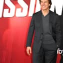 Tom Cruise spotted running through Central London.(Photo by Bryan Bedder/Getty Images for Paramount Pictures)