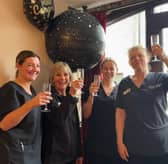 Staff at Keer Sands celebrating their success.