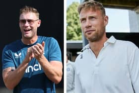 L: Freddie Flintoff pictured in December 2023 (credit Getty). R: in Field of Dreams (credit BBC)